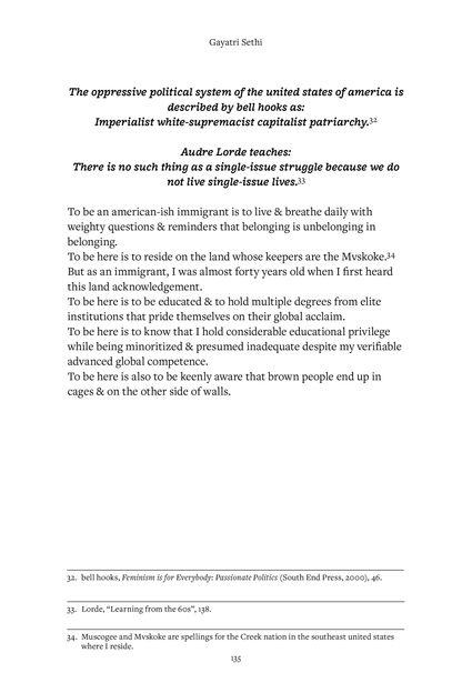 Text document with sociopolitical statements on a white background