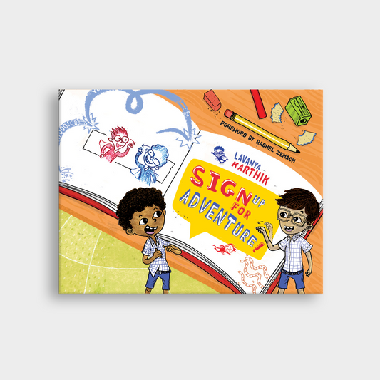 Front cover for Sign Up For Adventure! against a gray background 